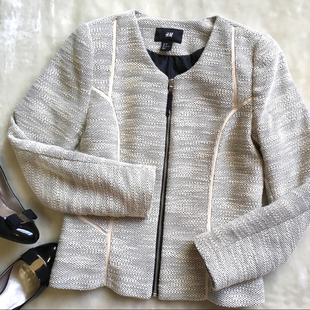 H&M Tweed ZIP Up Blazer (Sz 10 / Med.)